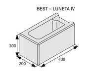 BEST LUNETA IV výška 200mm colormix sand STANDARD